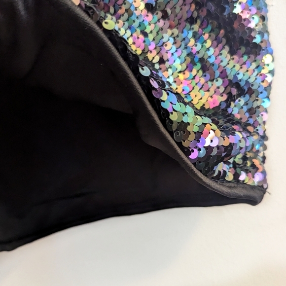 Lulu's Lookin' Slick Black Multi Sequin Long Sleeve Bodycon Dress - Picture 5 of 14